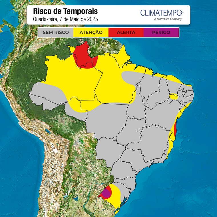 Imagem Sol e baixa umidade em muitas áreas do Brasil nesta quarta